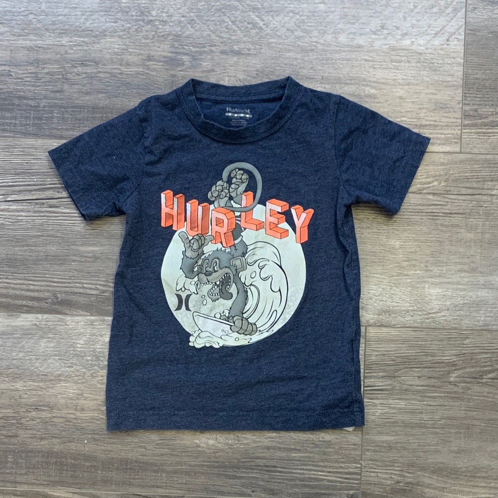 Hurley Dark Blue Kids Tee with Graphic